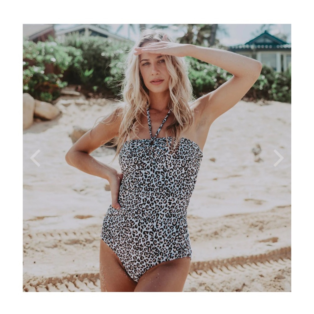 Albion swimsuit size small cheetah print